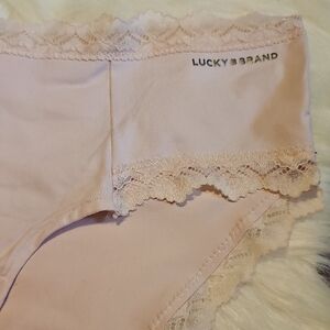 Lucky Brand Blush Lace Trim Panties Size XL